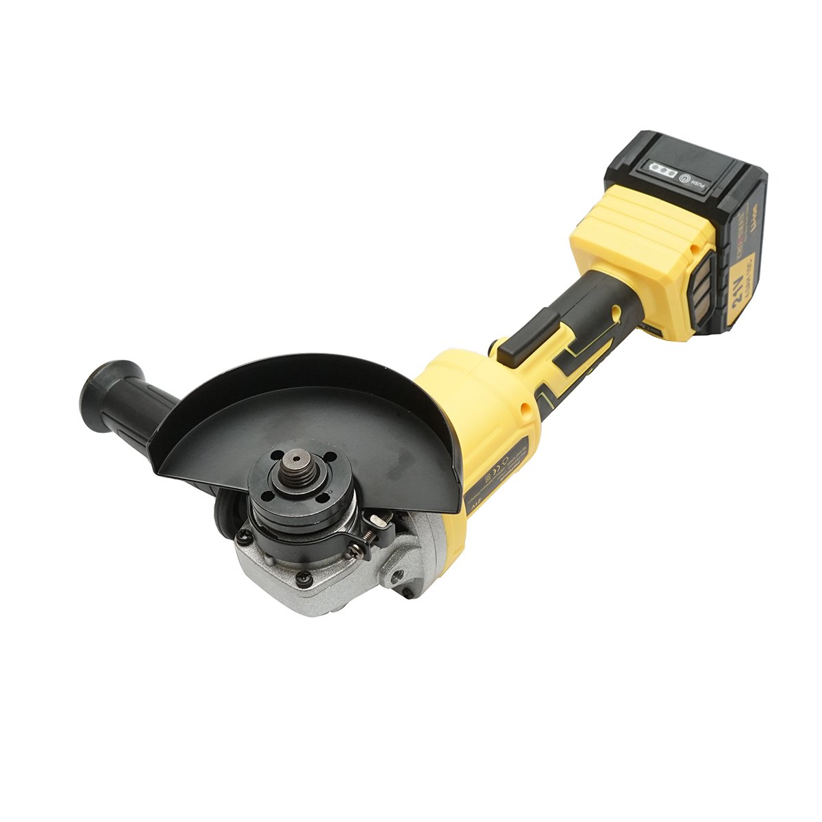 Polizor unghiular cu acumulator lithium 21V/4Ah, motor fara perii (brushless), 3 trepte de viteza, diametru disc 115mm Crownman